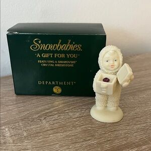 'A Gift for You' Ivory Figurine with Swarovski Crystal Snowbabies